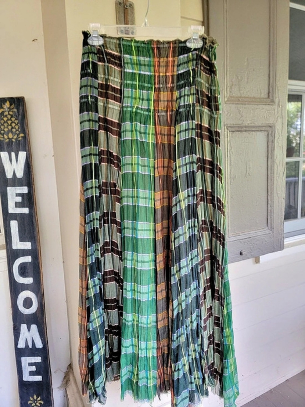 Free People FP ONE plaid Lausanne Midi9 Convertible Skirt /dress Autumnal Shades - Picture 2 of 13